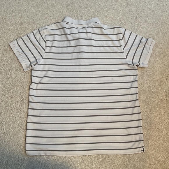 Banana Republic Polo Shirt - White with Grey Stripes - Picture 4 of 4
